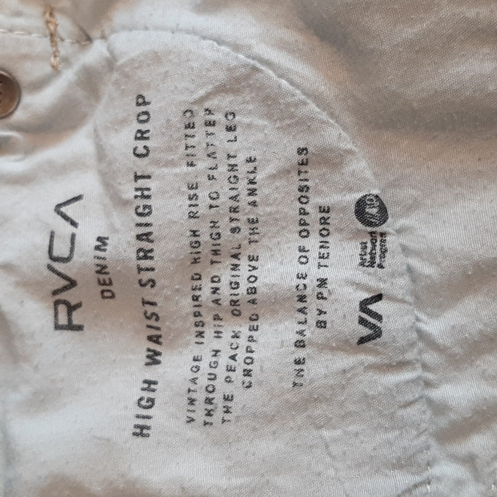 RVCA Hight Waisted Crop Jeans Size 27 - Picture 4 of 12